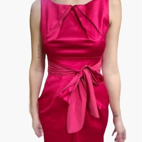 Teeze Me Red Cocktail Dress Juniors Size 9 Double Pokcets Multi Way Tie Excellen - Picture 2 of 10